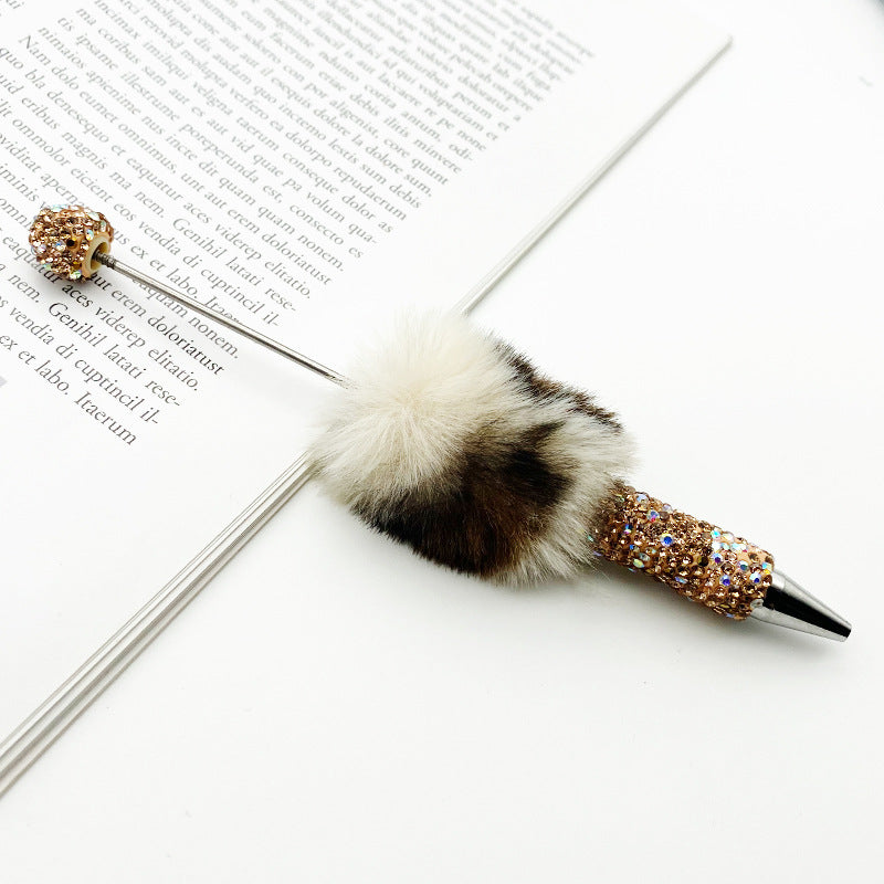 Wholesale wholesale beadable pens Creative plush full of diamond beads