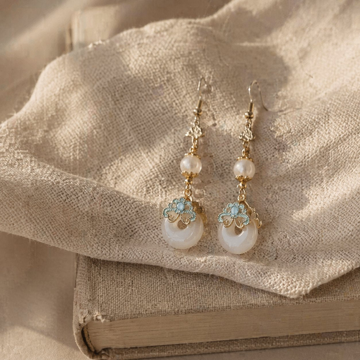 Wholesale Retro Chinese Style Tassel Earrings For Women Alloy Electroplated Floral Hanfu Qipao Fashion Accessory Gift