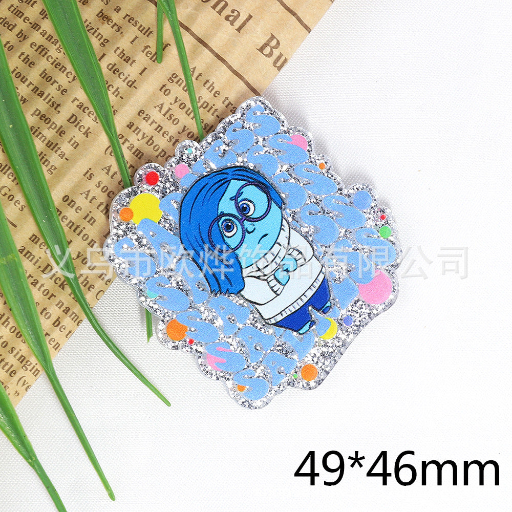 Wholesale 10pcs/pack  Pink and blue double-mirror skull organ  Acrylic Flatback OLY Exclusive