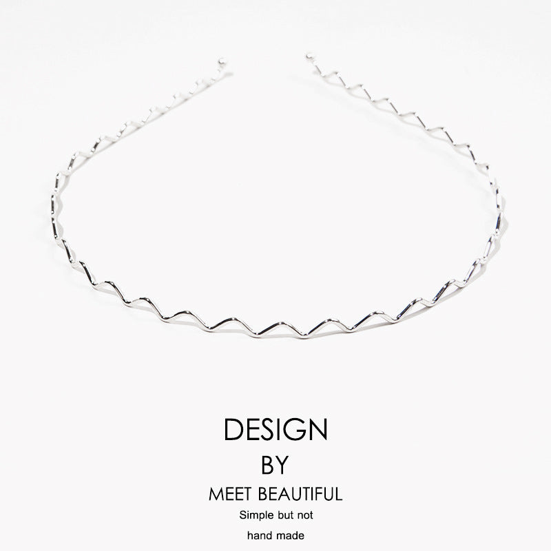 Wholesale Metal Wave Thin Hairband Gold Thin Style
