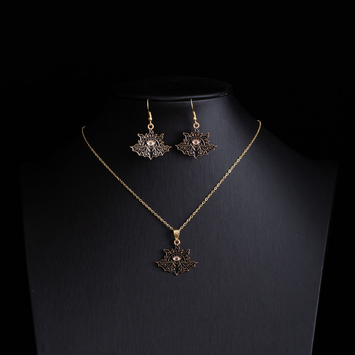 Wholesale Gothic Punk  Earring Necklace Set