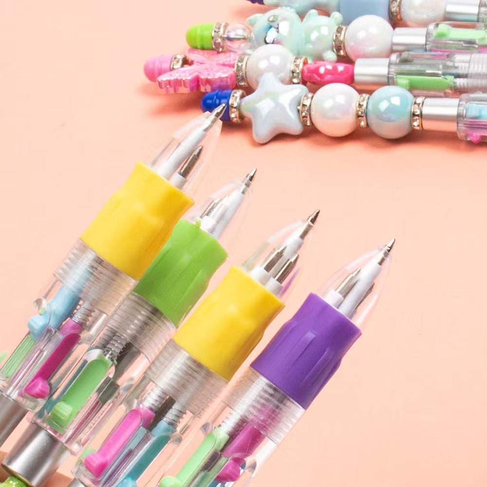 Wholesale 2pcs Cartoon Four Color Beaded Pen