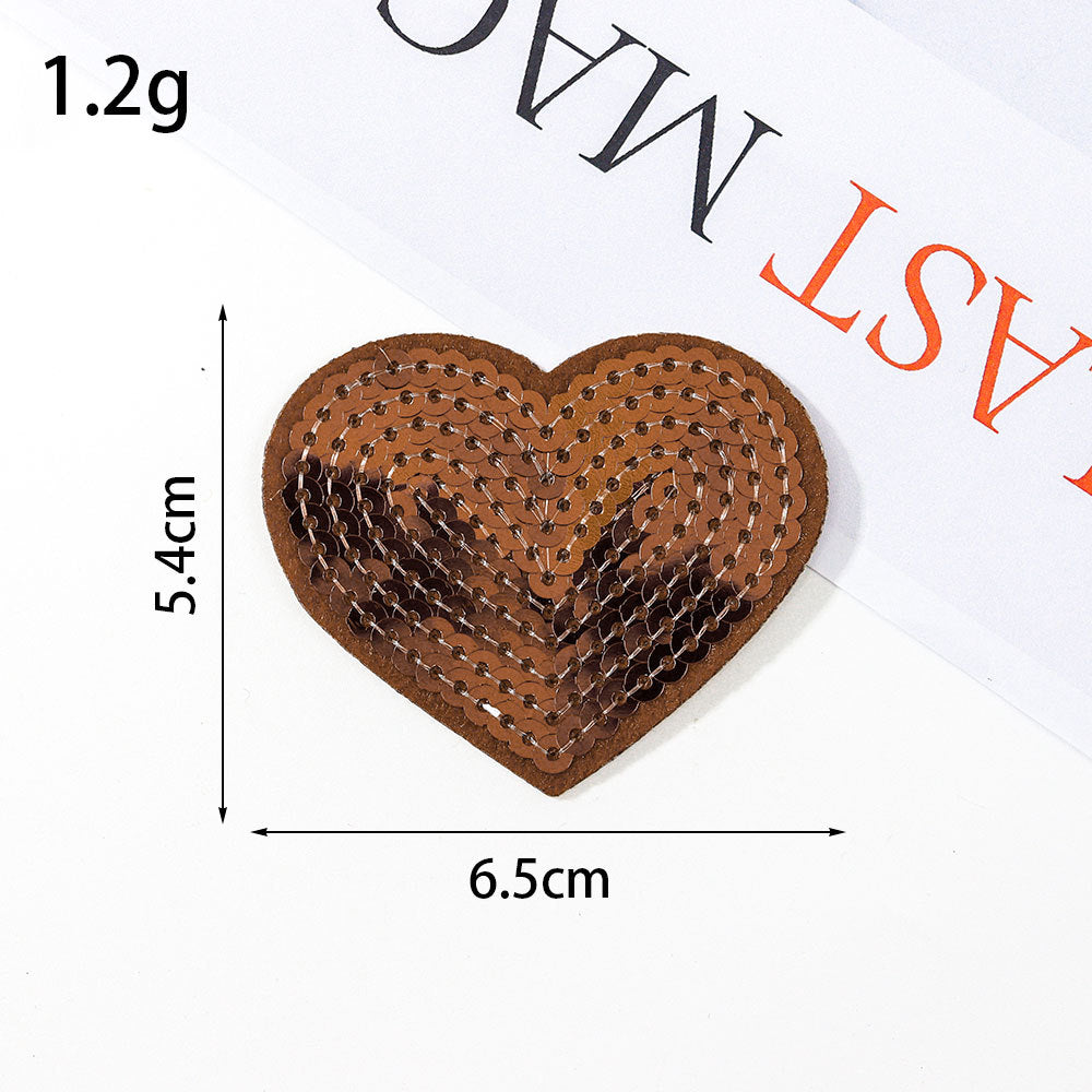 Wholesale Glitter sequined fabric patches,  multi-colored star DIY Patches