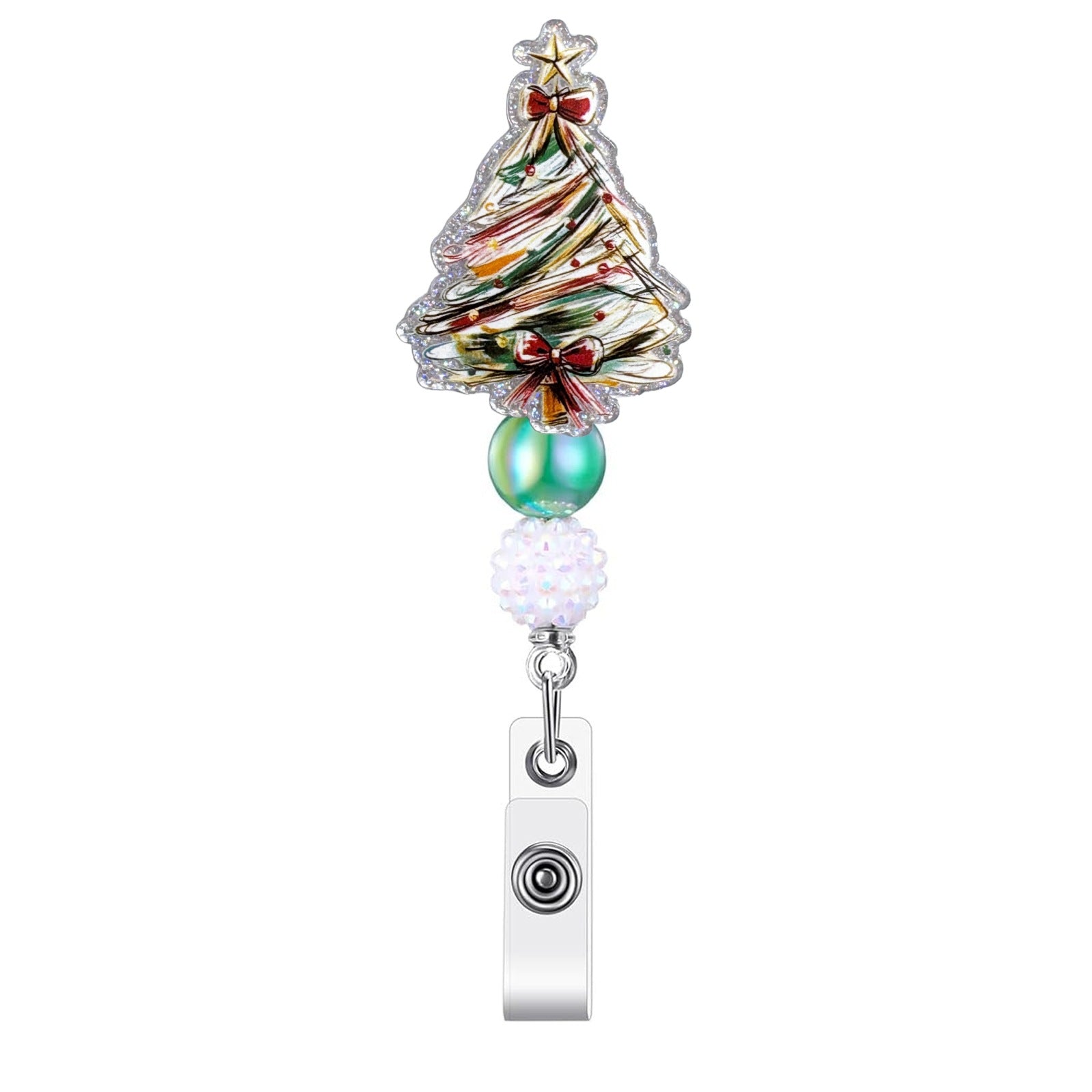 Wholesale Christmas tree elf gnome fairy lights retractable Badge Reels