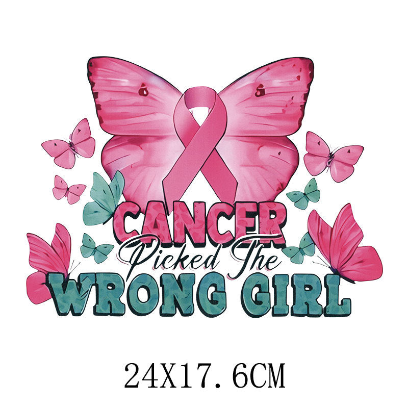 Wholesale 10pcs/pack Pink rainbow ribbon UV DTF Ready to Press Transfers Wraps