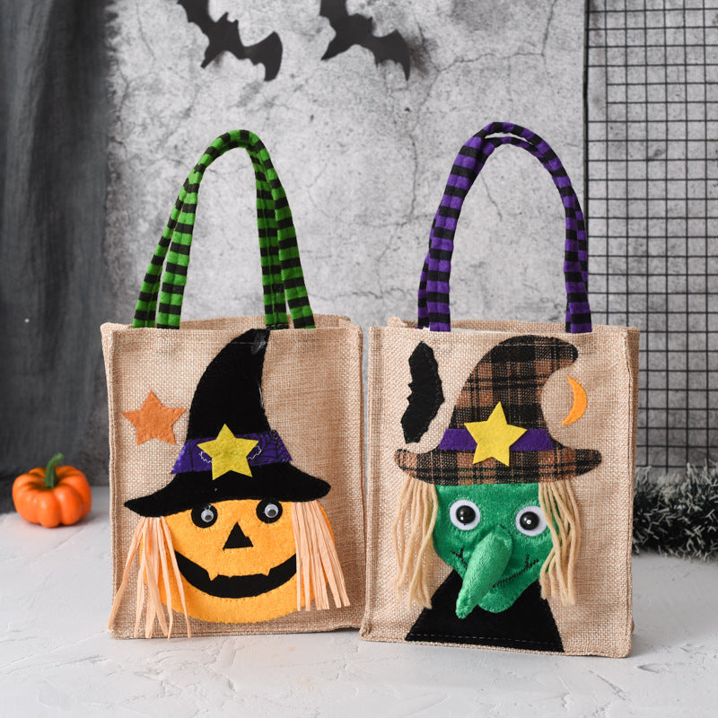 Wholesale Halloween Candy Pumpkin Non Woven Gift Shoulder Bag