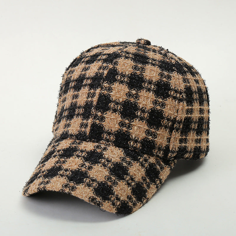 Wholesale Fabric Plaid Warm Baseball Caps