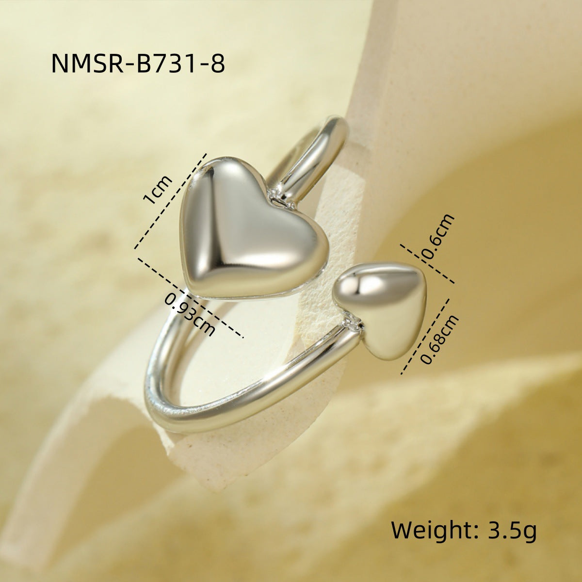 Wholesale Stainless Steel Rings with Geometric Opening Irregular Non-Fading Ring Jewelry