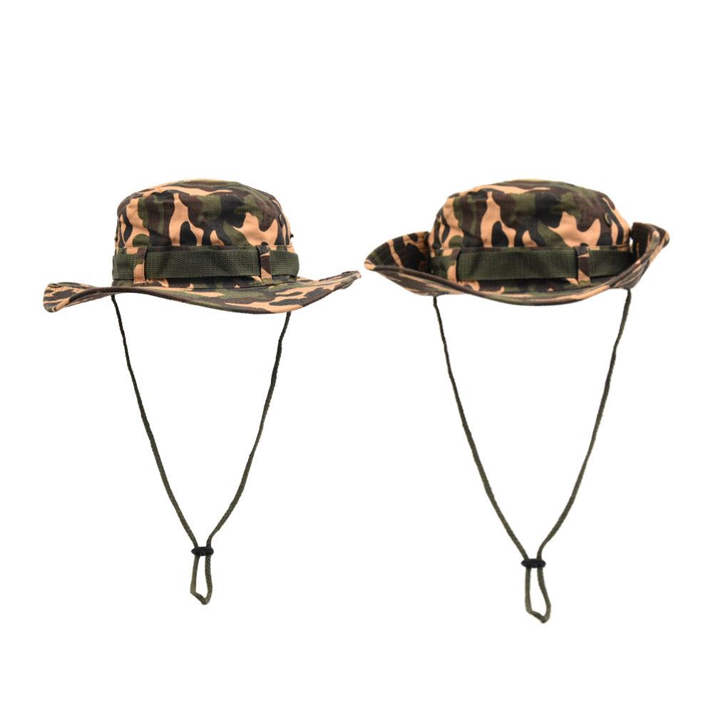 Sombrero de cubo de camuflaje de montañismo de poliéster al por mayor