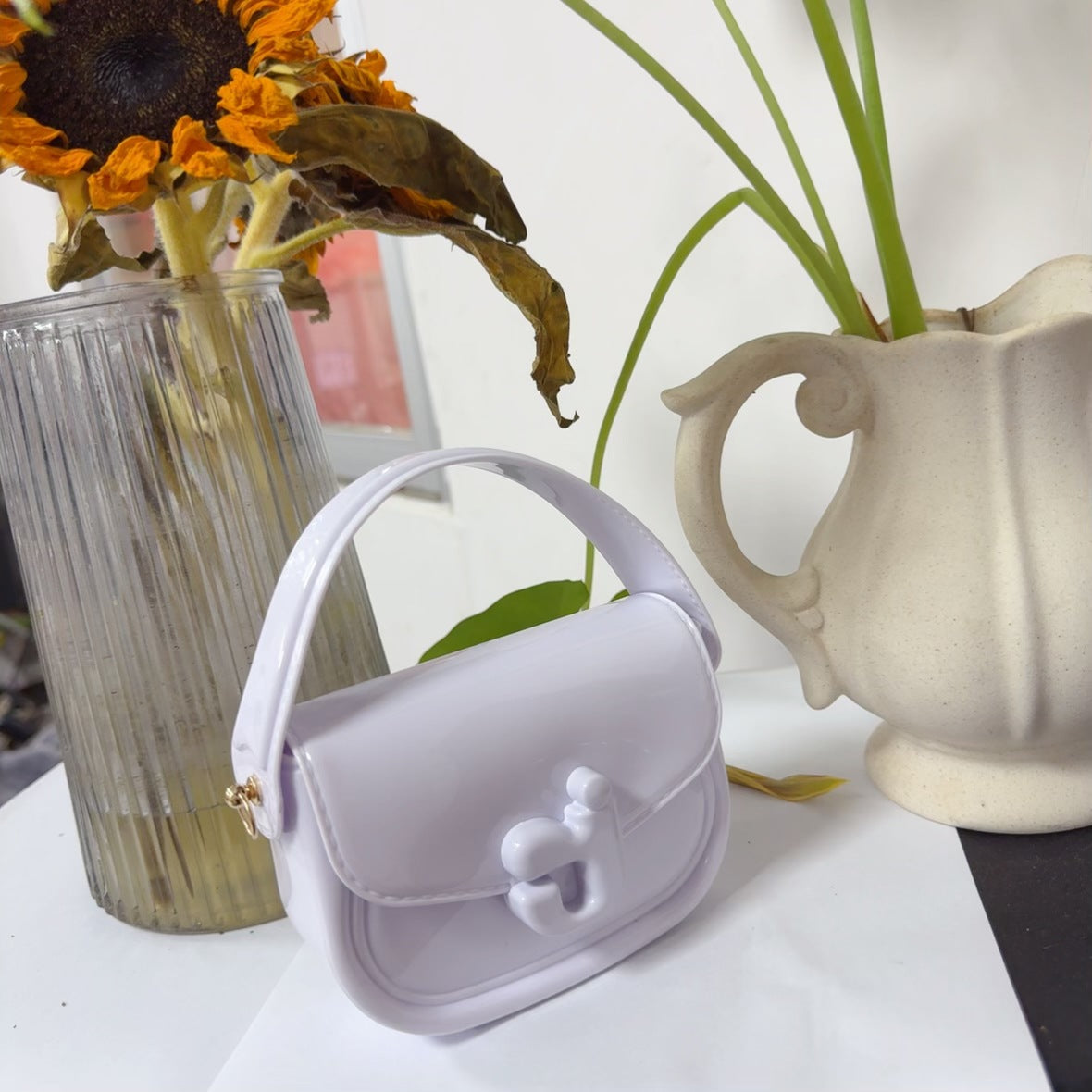 Wholesale Letter jelly bag hand-held single shoulder crossbody PVC coin purse