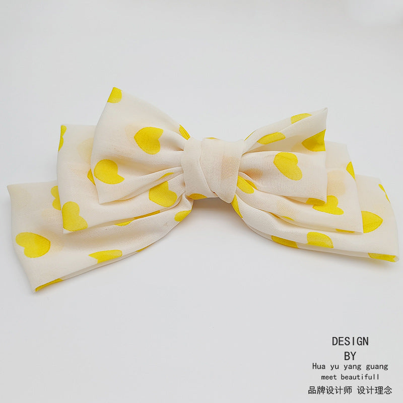 Wholesale Bow Ponytail Love Polka Dot Spring Clip