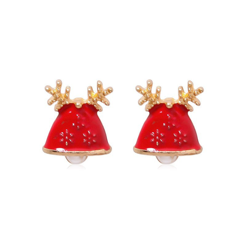 Wholesale Christmas snowflake candy bell reindeer earrings