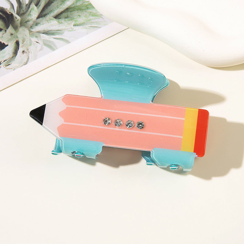 Wholesale Cute Colorful Puzzle Shark Hair Clip PVC Hair Gripper Fashion Accessory For Everyday Styling And Gift