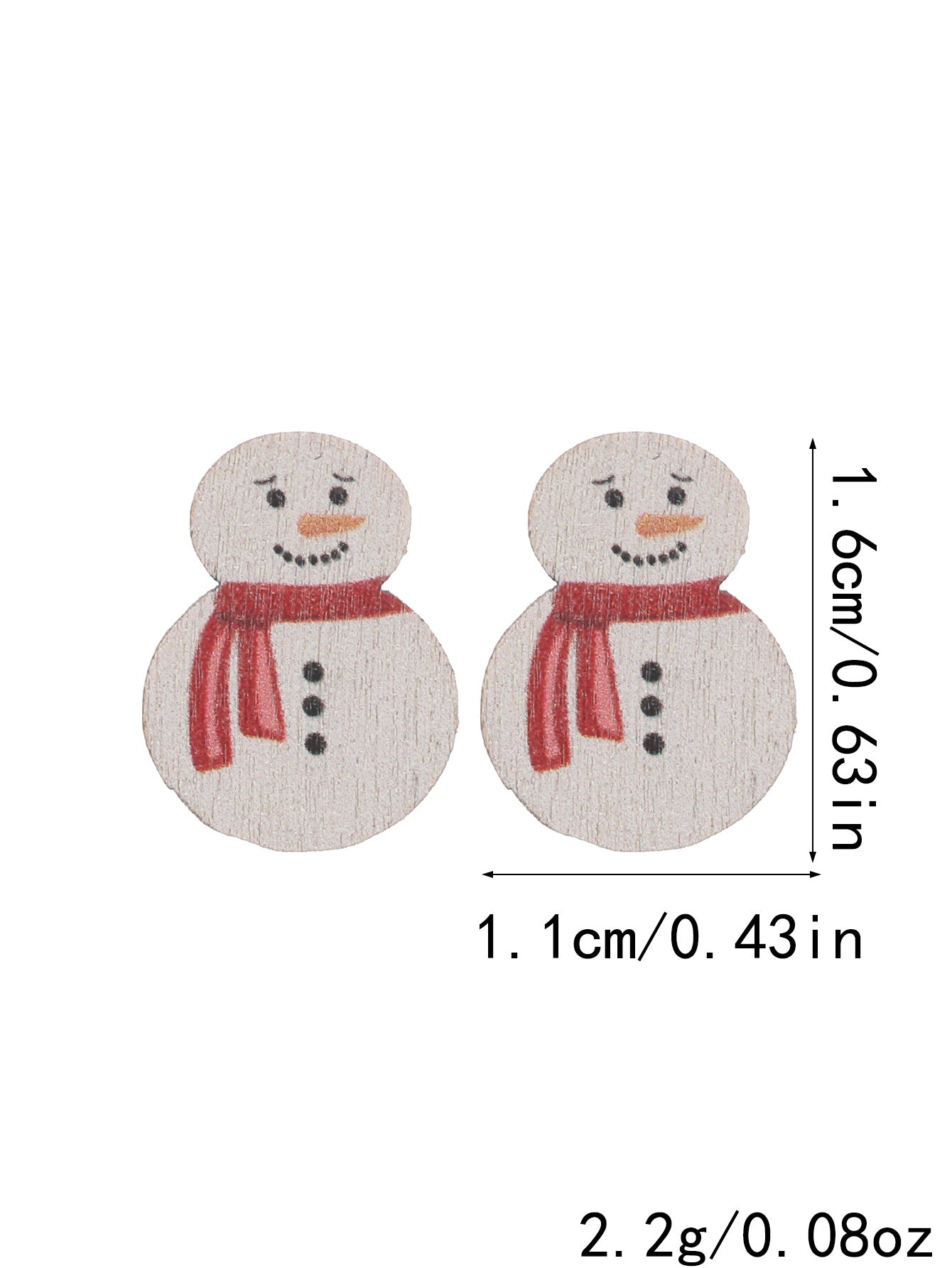 Wholesale Christmas Snowman Christmas Tree Socks Snowflakes Cute Wooden Earrings