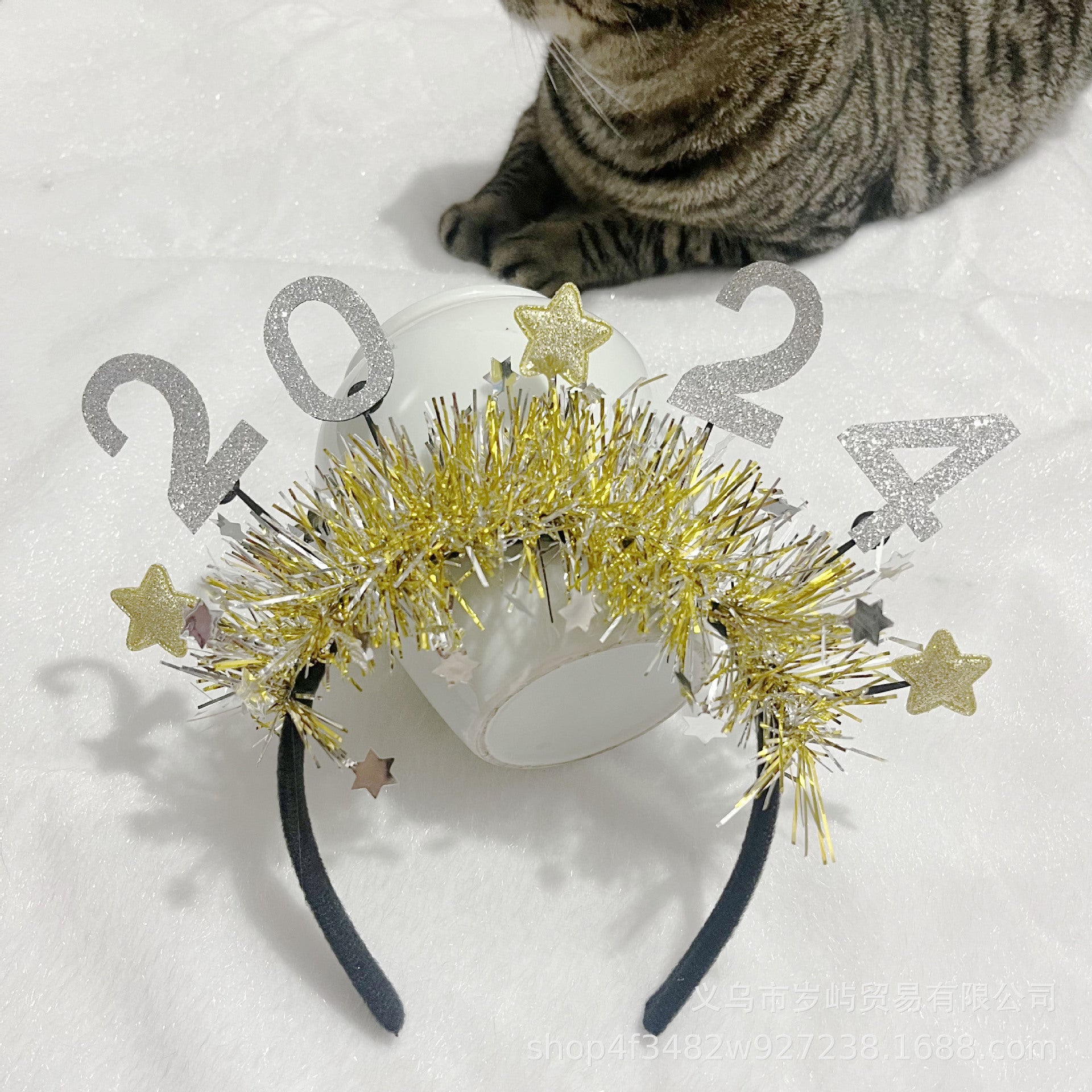 Wholesale Christmas 2024 Number Fabric Headbands