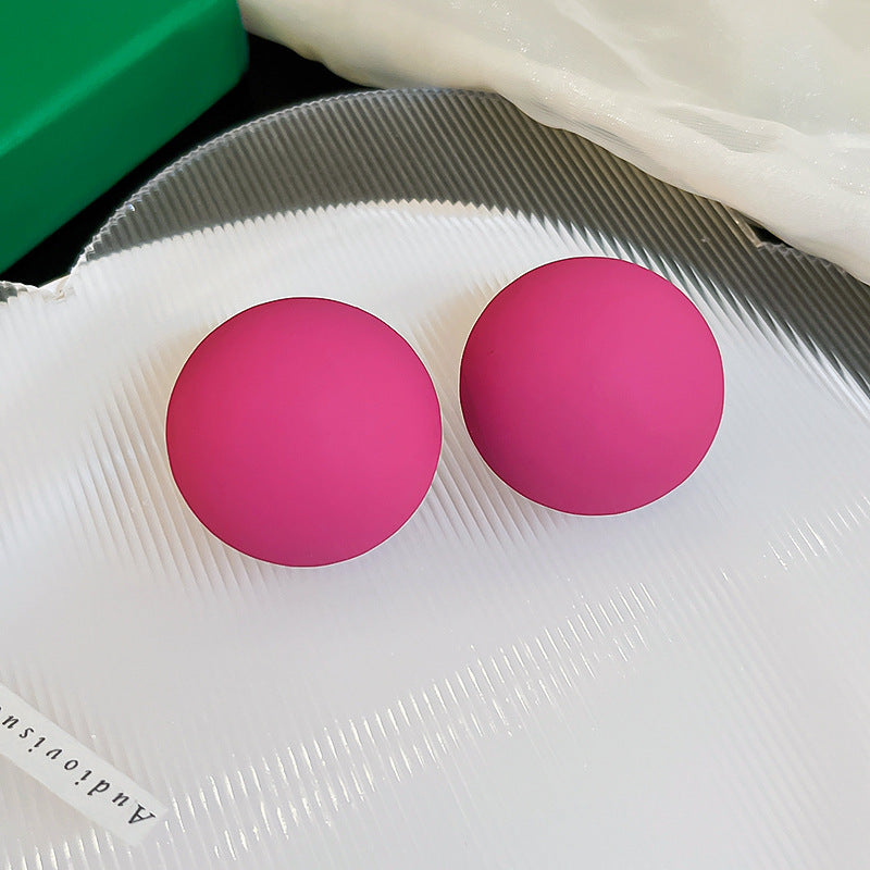 Wholesale Rose Red Flower Love Summer Geometry Sweet Alloy Earrings