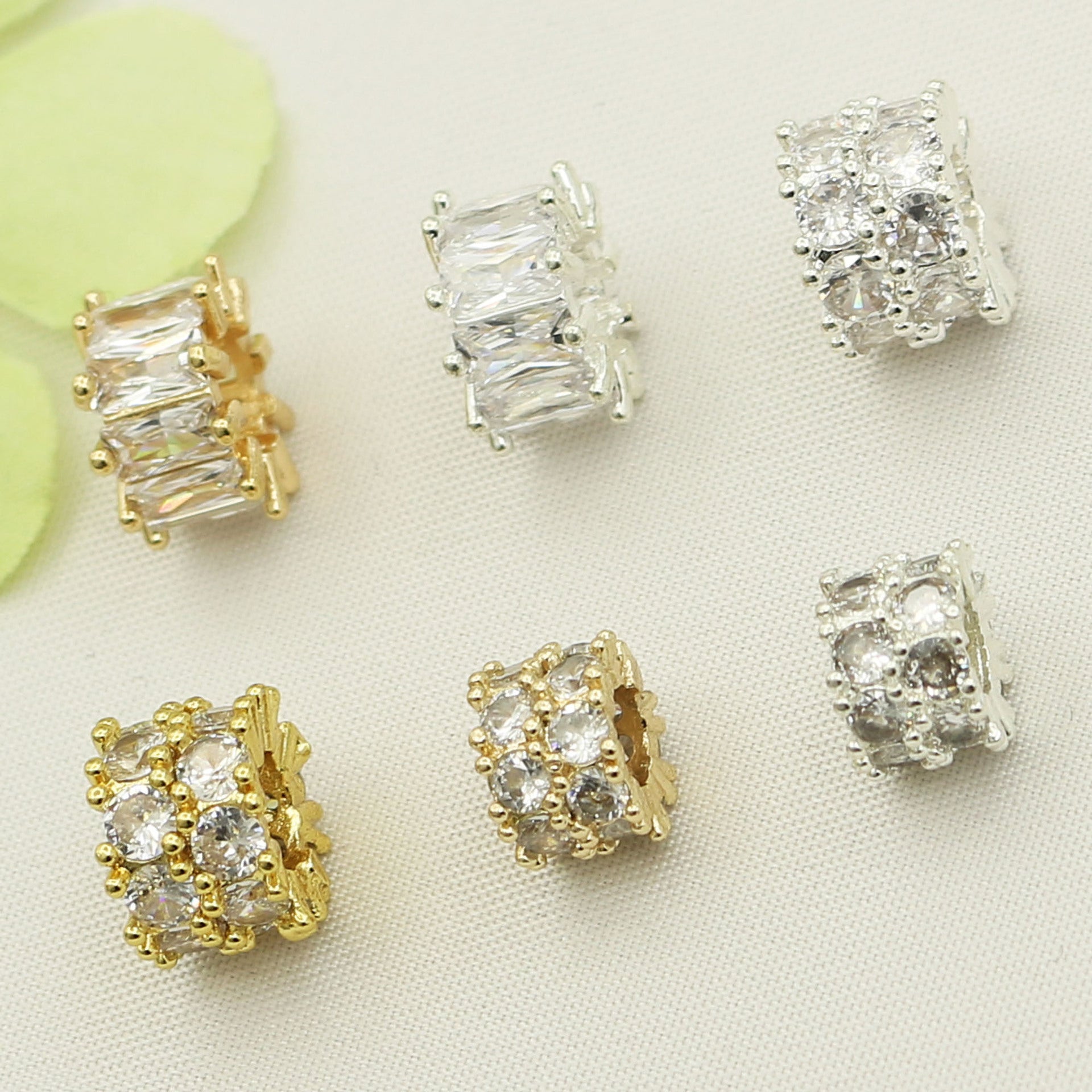 Wholesale 10pcs Copper plated gold colorbeaded bracelet