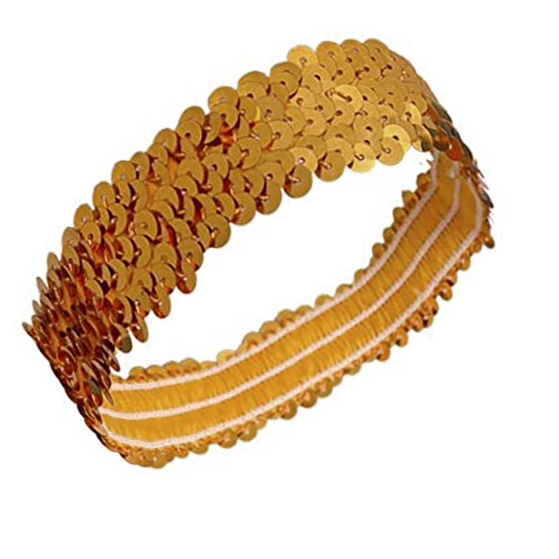 Wholesale Sports dance glitter shiny elastic headband