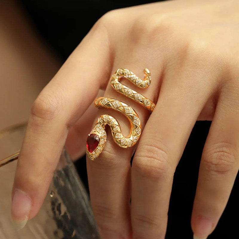 Wholesale Gothic Snake Open Ring Halloween Gift Ring