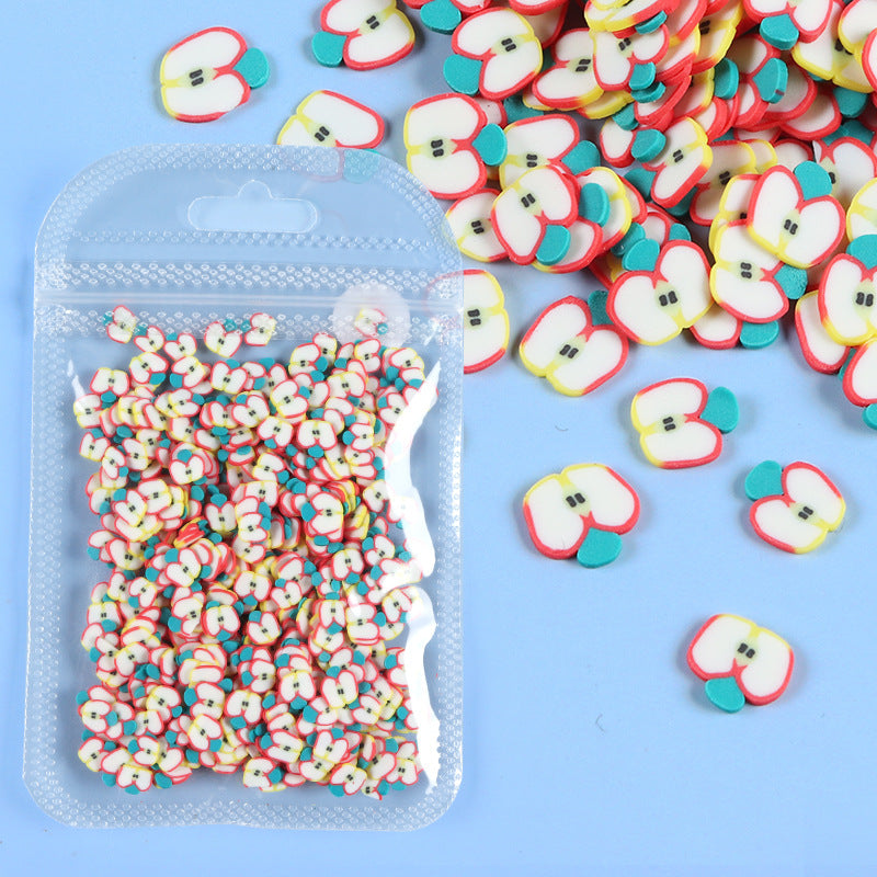 Wholesale Watermelon Strawberry Lemon Soft Ceramic Slices Plastic Nail Decoration