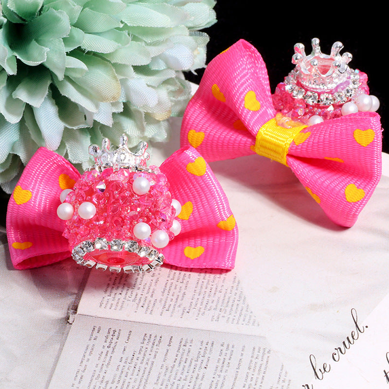 Wholesale 3pcs Bow Beads With Straight Holes Crystal Beads