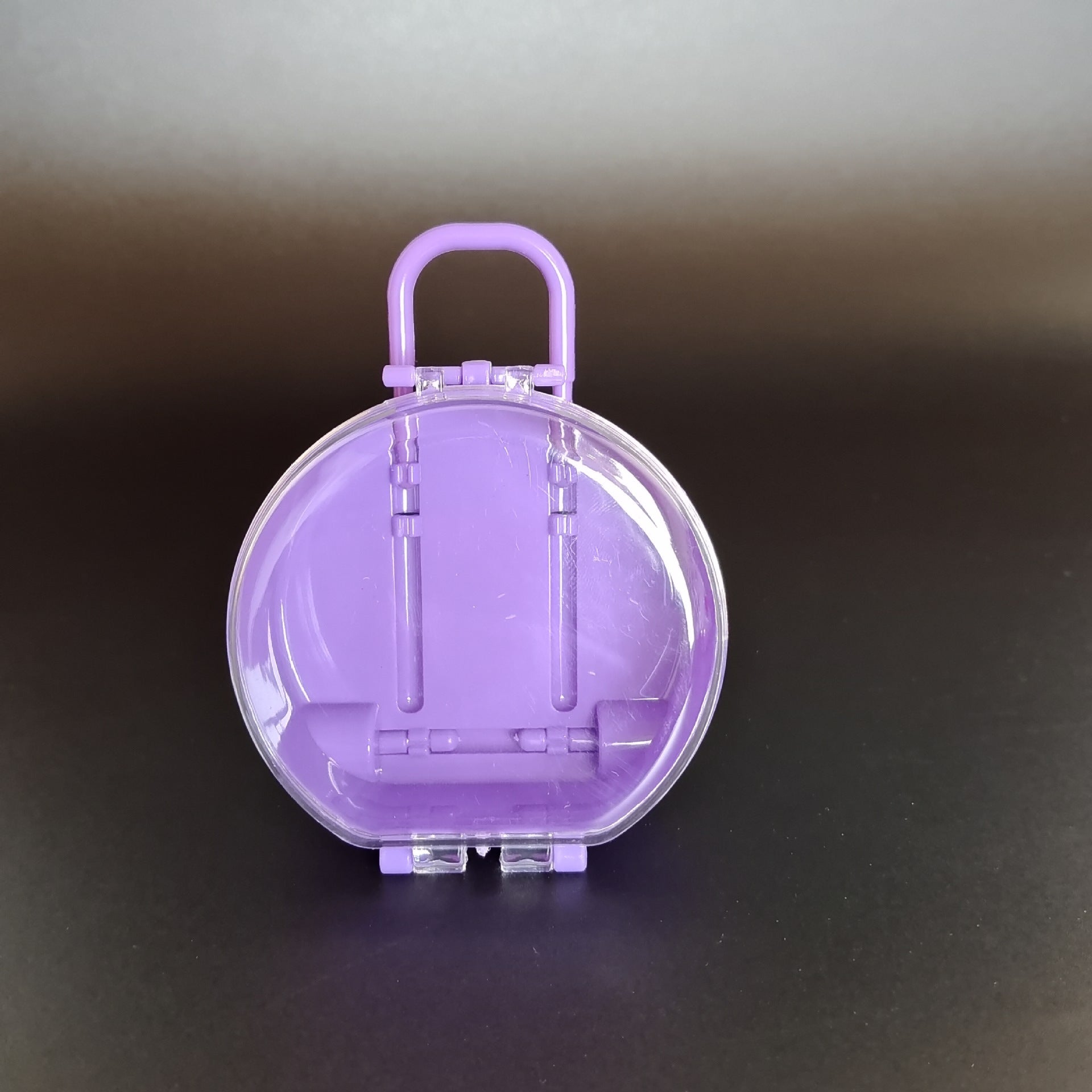 Wholesale 12pcs Christmas Candy Storage Mini Cute Round Trolley Case Plastic Packaging Desk Jewelry Box