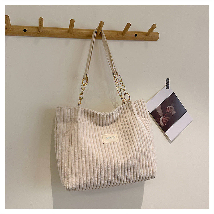 Wholesale Corduroy Large Capacity Casual Style Simple and Western Commuter Shoulder Bags