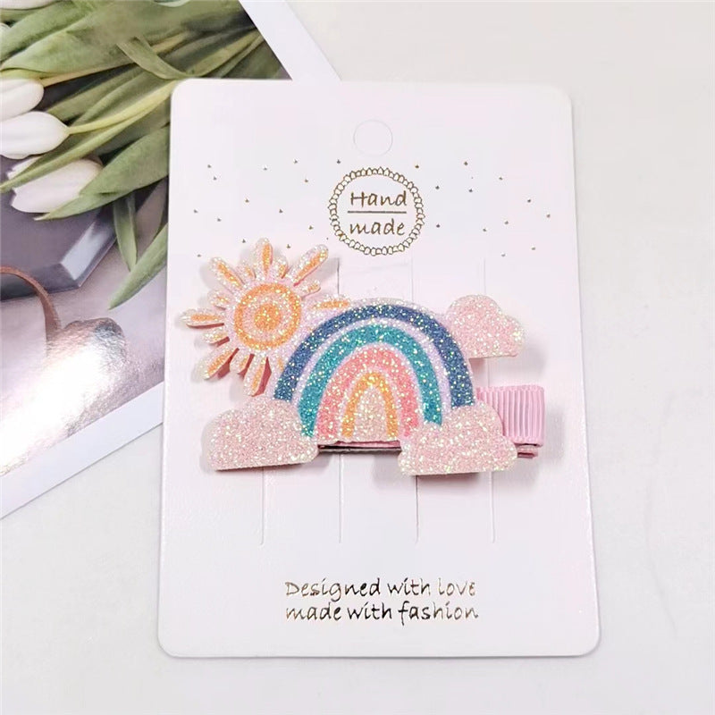 Wholesale Glitter Unicorn Rainbow Hair Accessories
