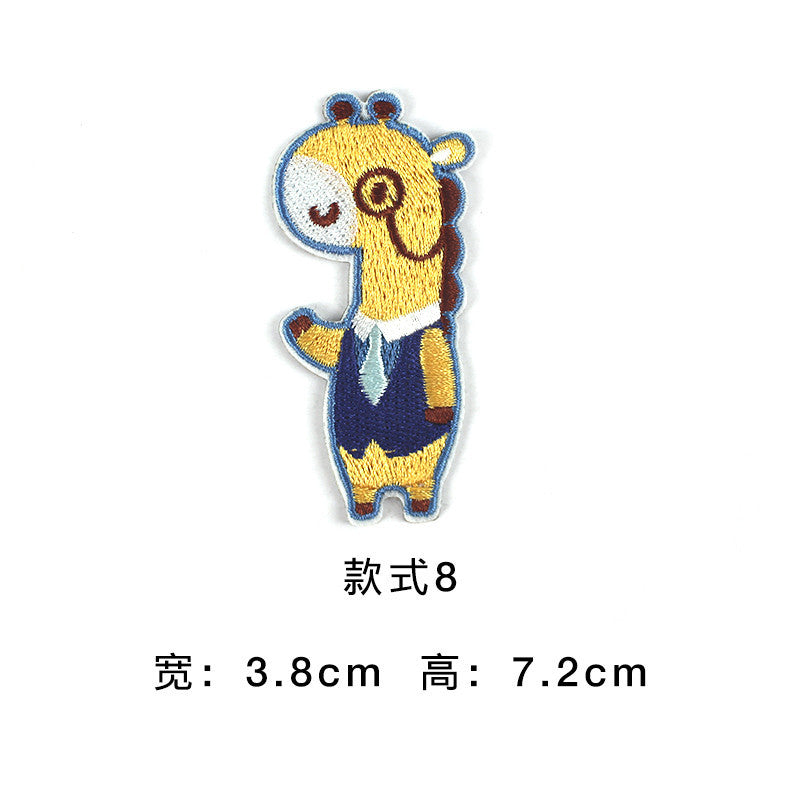 Wholesale Cloth Embroidery Patches Cartoon Animal Designs Self Adhesive Decorative Fashion Accessory For Clothing Towel DIY