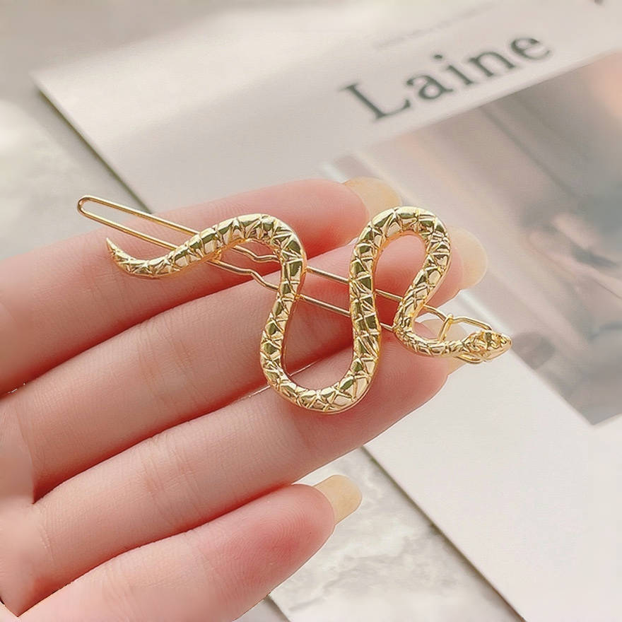 Wholesale Dark retro personality snake hairpin