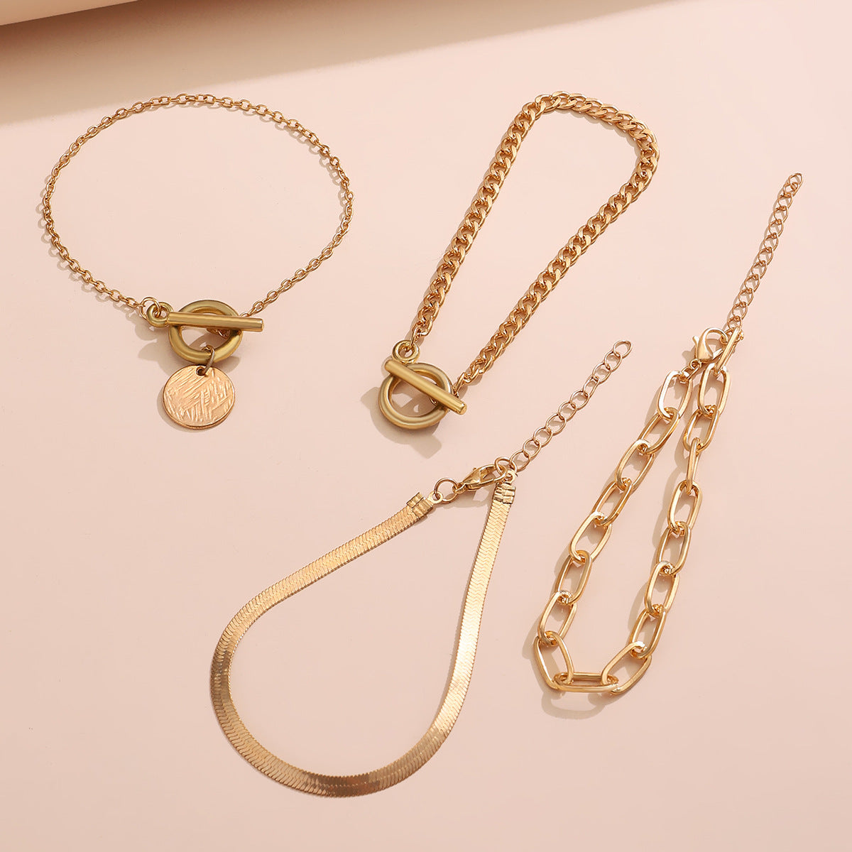 Wholesale Hip Hop Snake Bone Chain Retro Metal Ot Buckle Chain