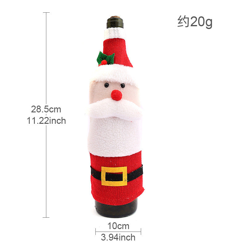 Wholesale Christmas decorations faceless doll wine bottle cap  decoration