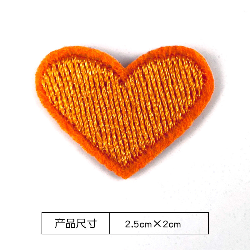 Wholesale Polyester Embroidered Heart Patch For Clothing Bags Shoes And DIY Accessories