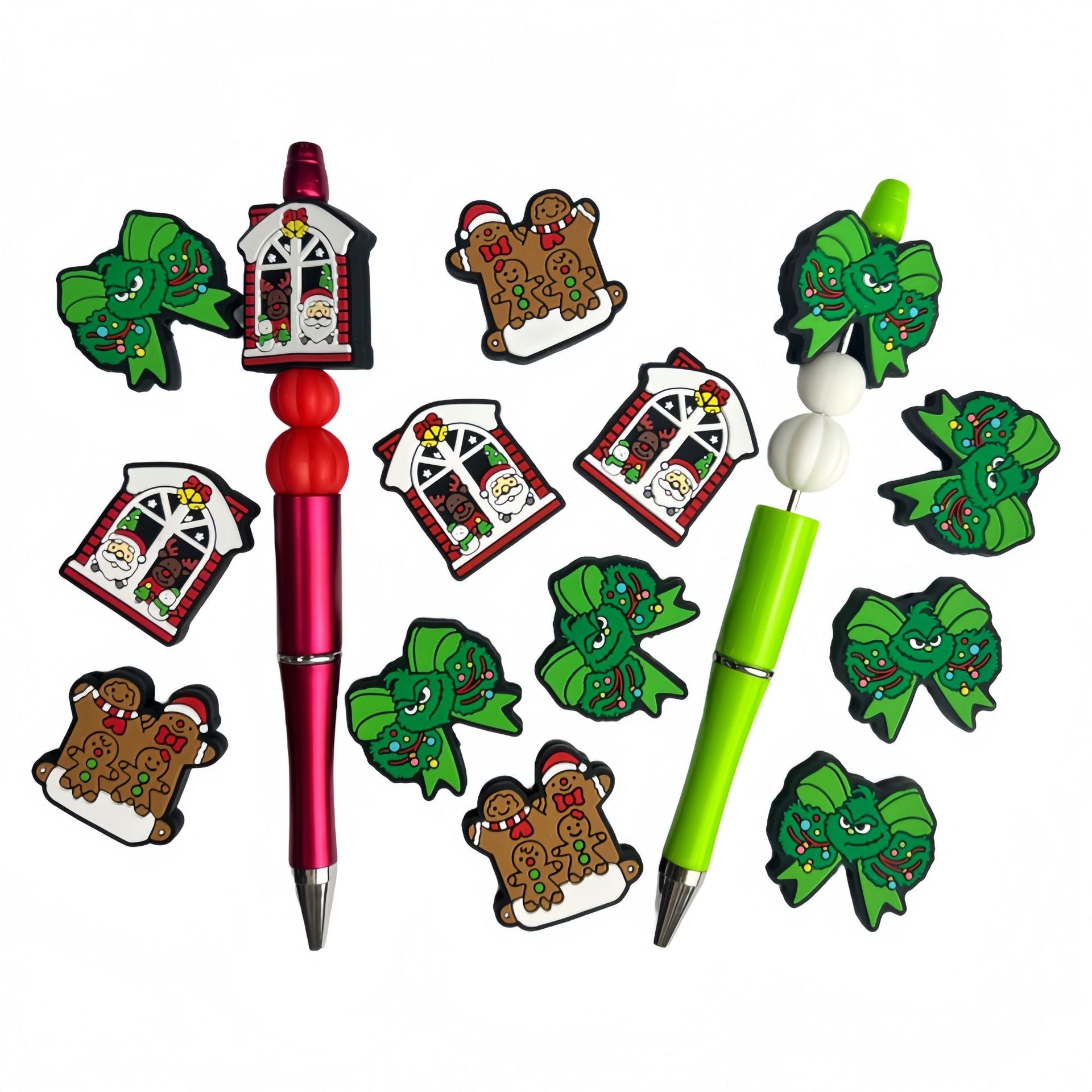 Wholesale 10pcs Christmas Silicone Food Grade Soft Baby Beads Focal Beads OLY Exclusive