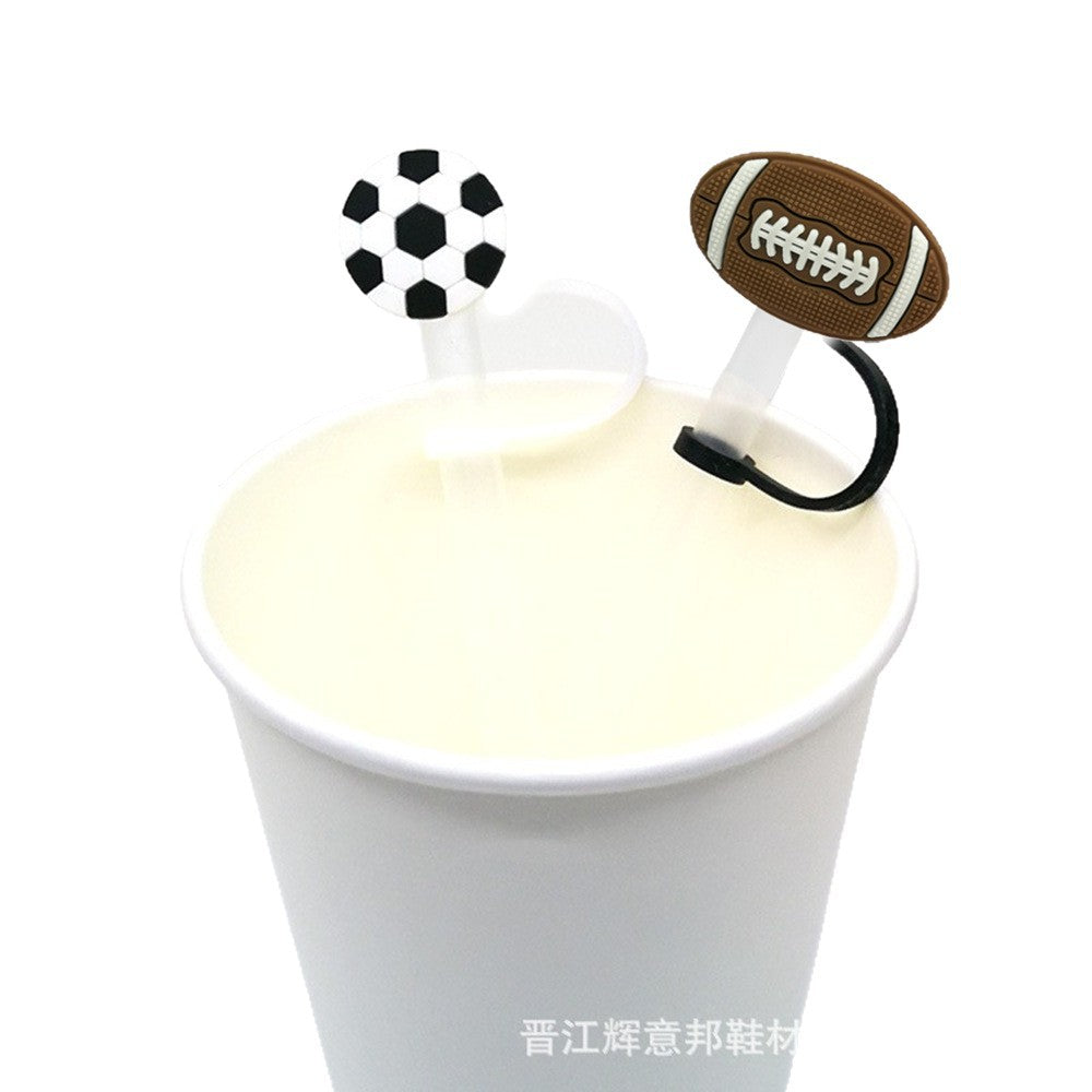 Wholesale 10pcs/pack  Cartoon Party Straw Cover Straw Cap Silicone Dust Plug