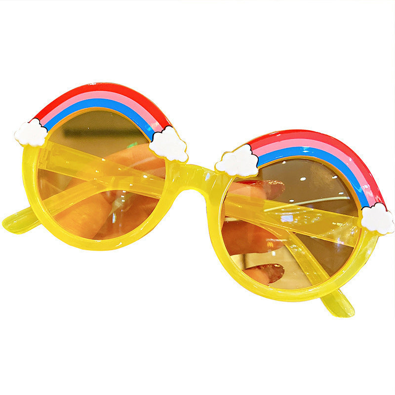 Wholesale New Children's Sunglasses Cute Baby Cartoon Rainbow Frame Sunglasses Personalized Glasses for Boys and Girls