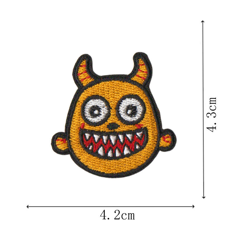 Wholesale 9 Piece Monster Graffiti Embroidered Patches For DIY Clothing Bags Iron On Decorative Fashion Gift