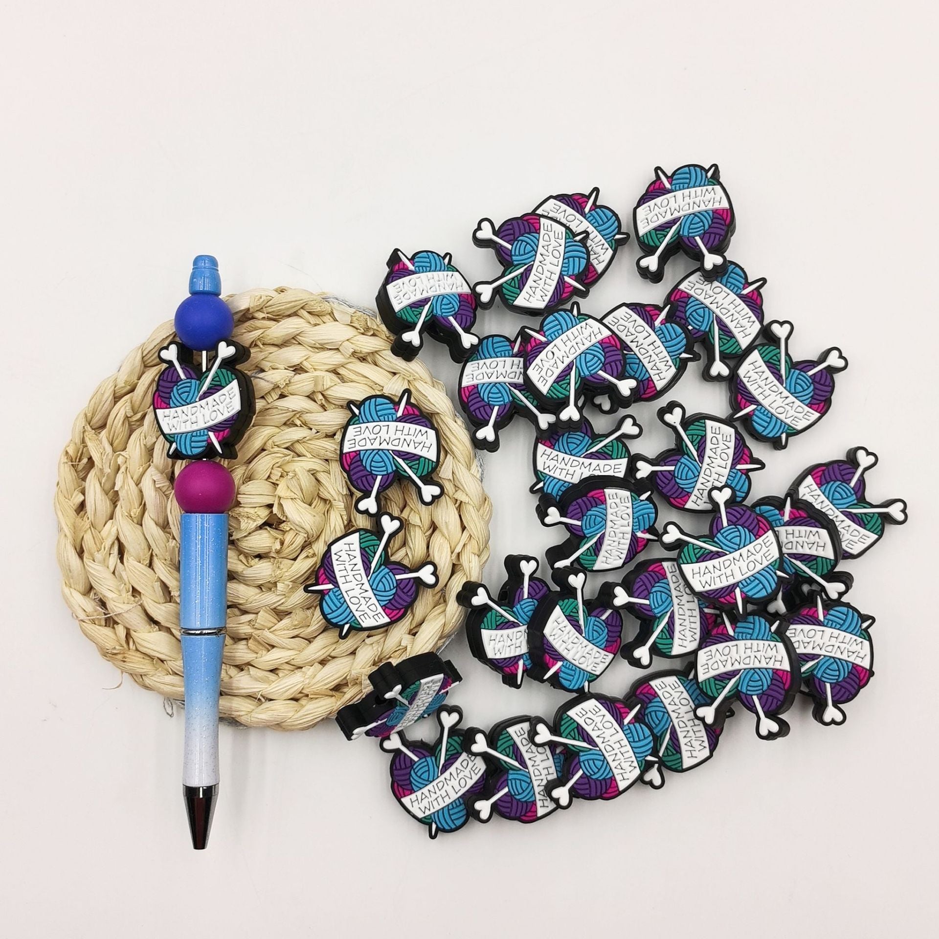 Wholesale 10pcs Creative Cartoon Wool Silicone Beads