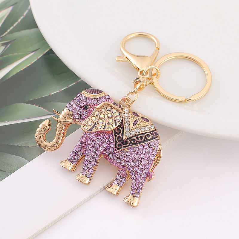 Wholesale Elephant Diamond Zinc Alloy Keychains