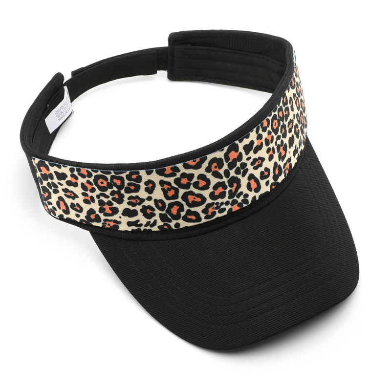 Wholesale Western Style Leopard Visor Baseball Cap