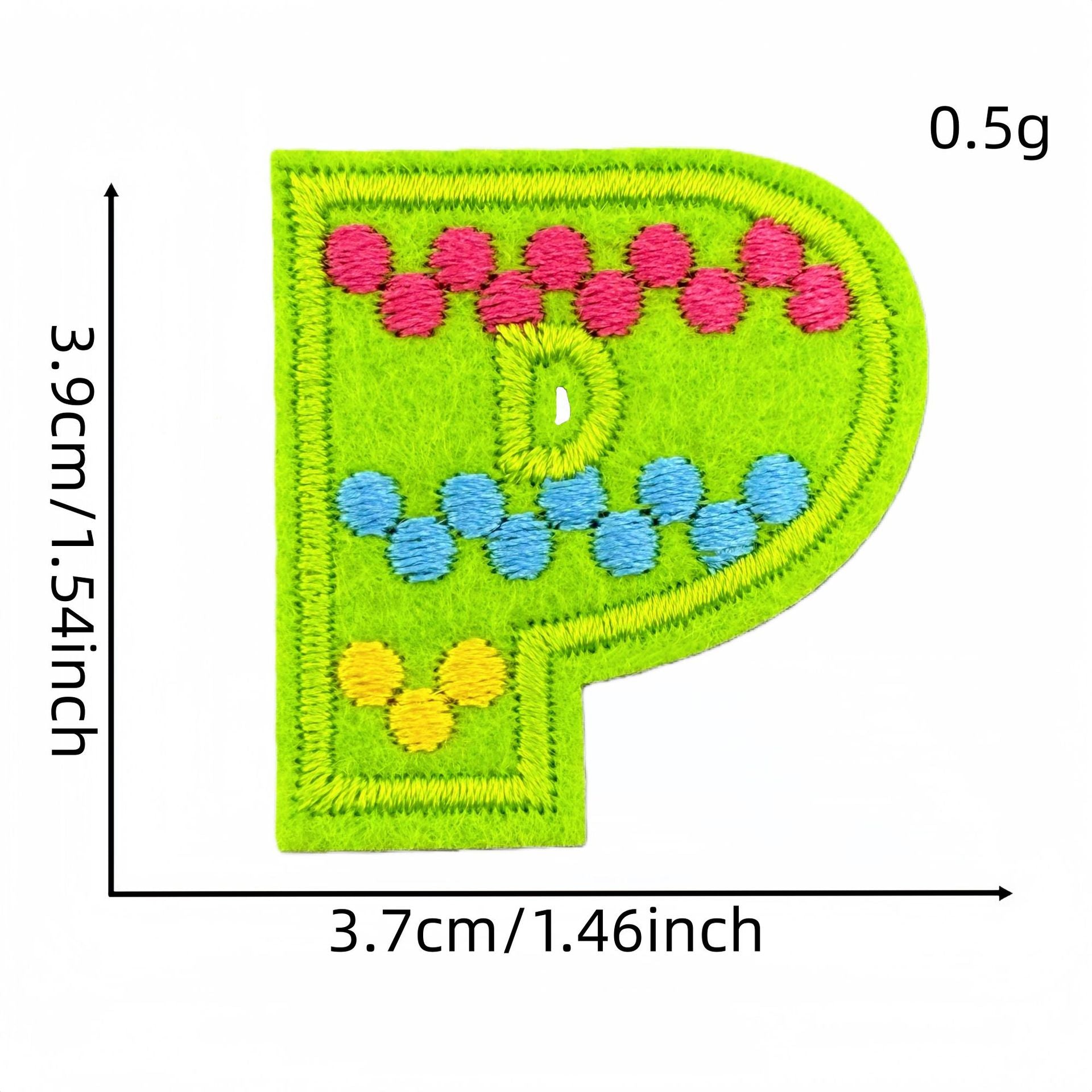 Wholesale Polyester Cartoon Alphabet Embroidery Patches Iron On DIY Clothing Bag Accessory