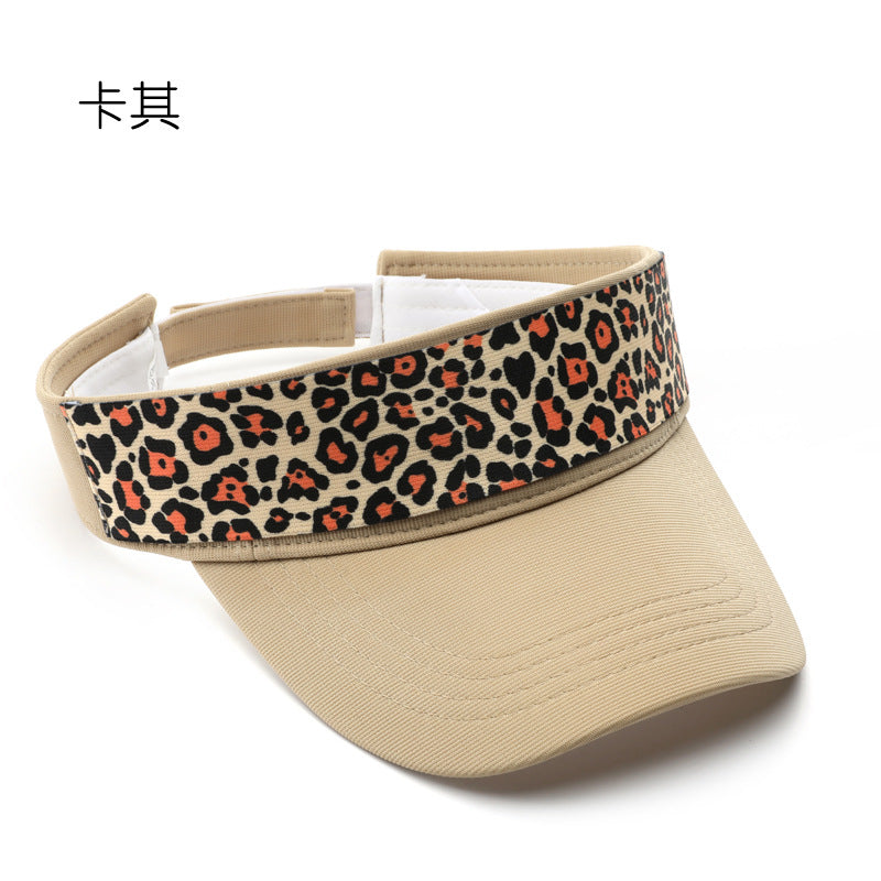 Wholesale Western Style Leopard Visor Baseball Cap