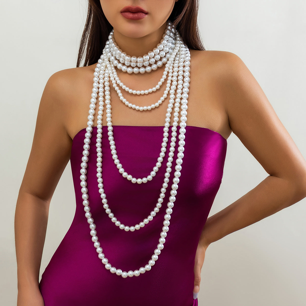 Wholesale of Multi-layer Vintage Pearl Necklaces