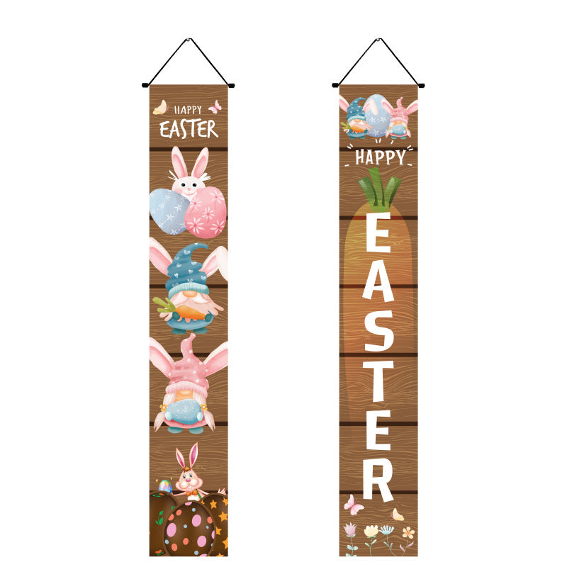 Wholesale Easter Party Decoration Egg Bunny Door Curtain