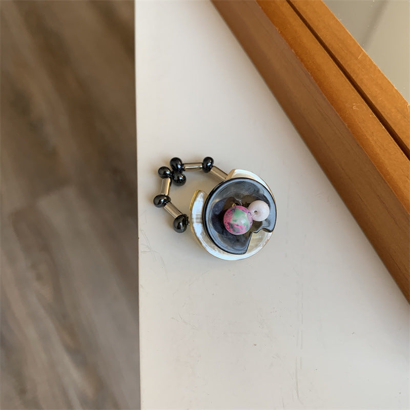 Wholesale Retro beaded cool elastic stacking ring