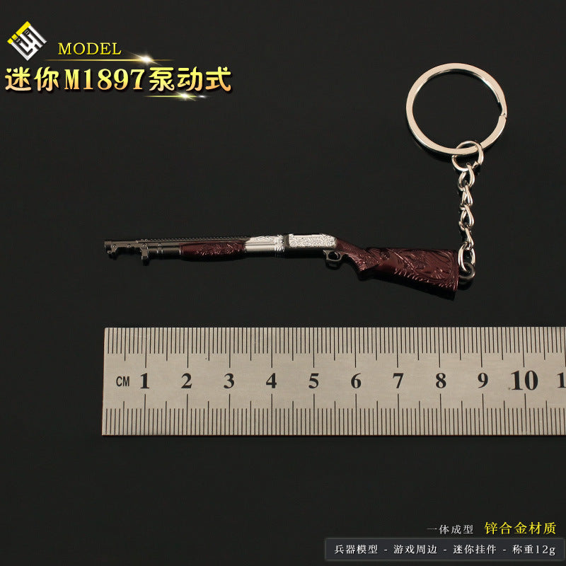 Wholesale Mini Pump Shotgun Sniper Rifle Alloy Model Keychain Pendant