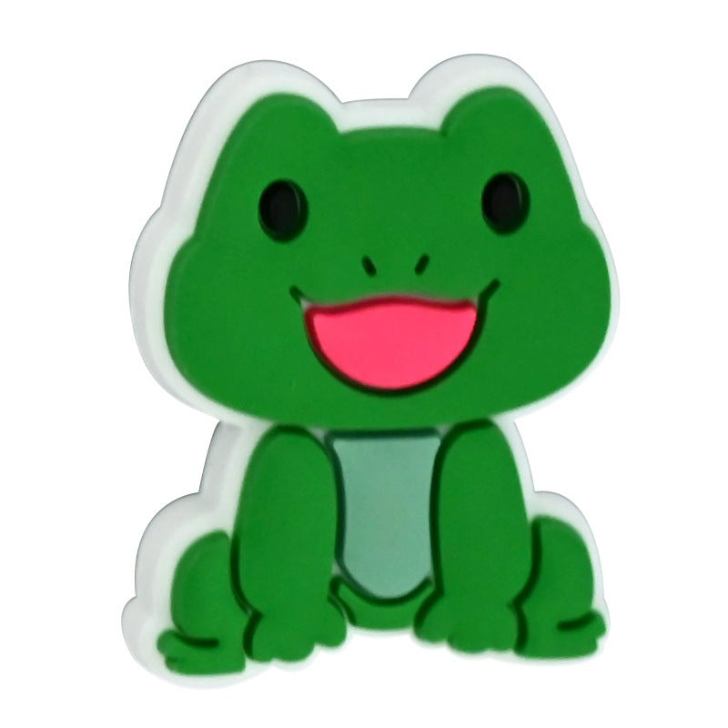 Wholesale Random 100pcs/pack  Cartoon Animal Series Soft Double-Sided Caramel Focal Beads