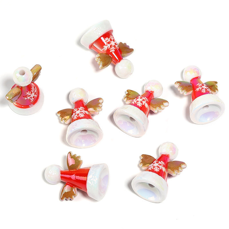 Wholesale  20pcs/pack Christmas hat  snowflake  reindeer antler bead Acrylic Beads