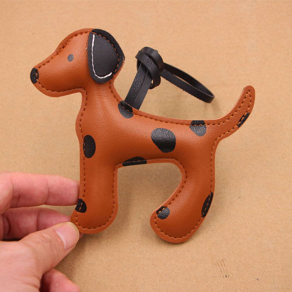 Wholesale Spotted Dog Cartoon Leather Lanyard Bag Charm For Party Chic Fashion Accessory