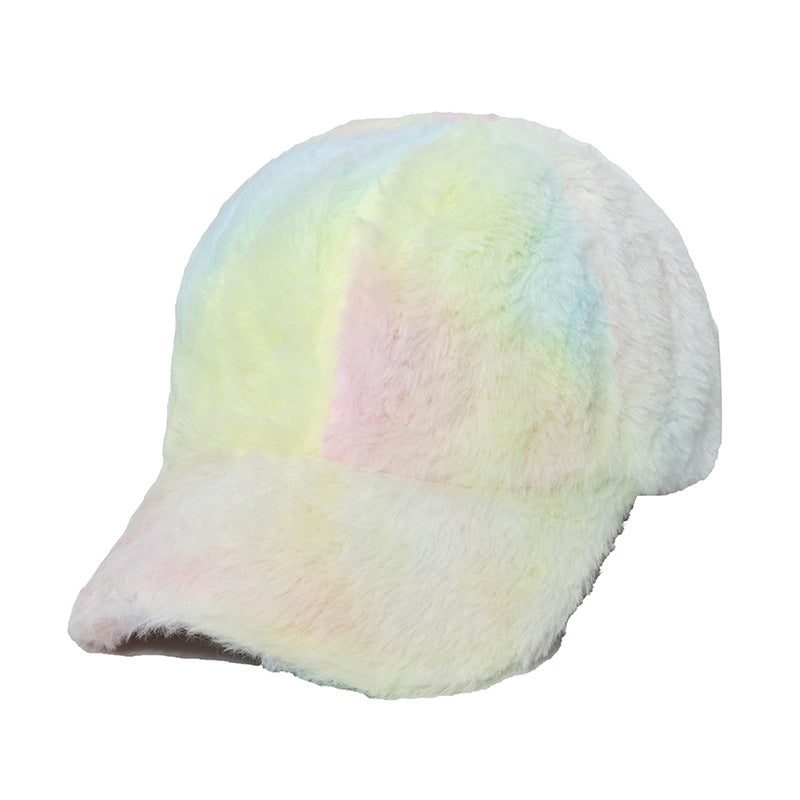 Wholesale Faux Rabbit Fur Leopard Plush Baseball Cap